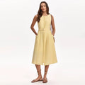 Women Belted Midi Dress